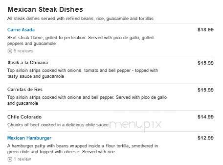 Casa Sanchez 3 - Buena Vista, CO menu_pic