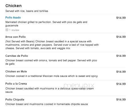 Casa Sanchez 3 - Buena Vista, CO menu_pic