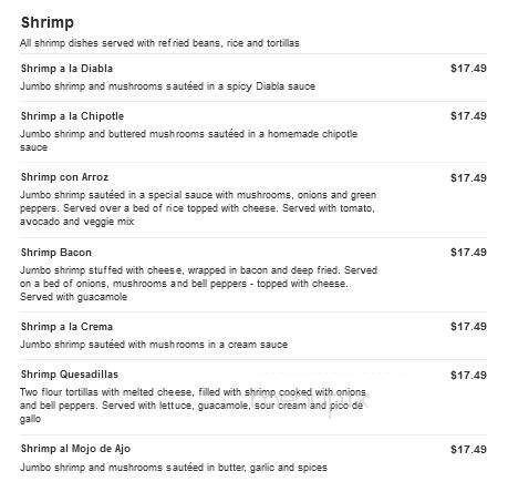 Casa Sanchez 3 - Buena Vista, CO menu_pic