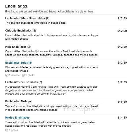 Casa Sanchez 3 - Buena Vista, CO menu_pic