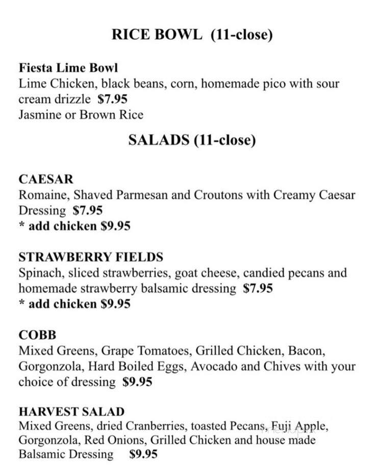 Java Shack - North Dartmouth, MA menu_pic