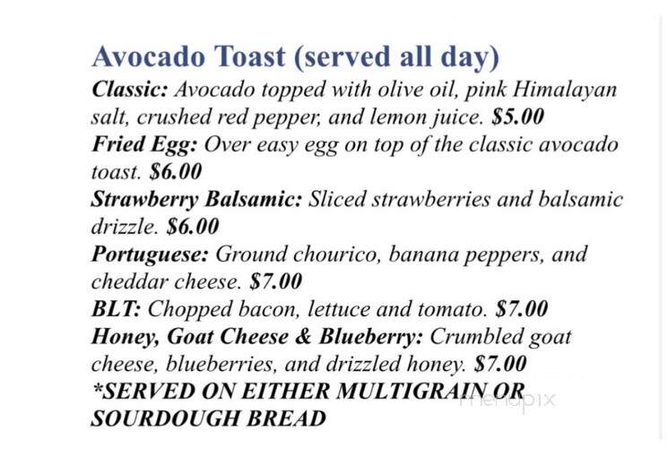 Java Shack - North Dartmouth, MA menu_pic