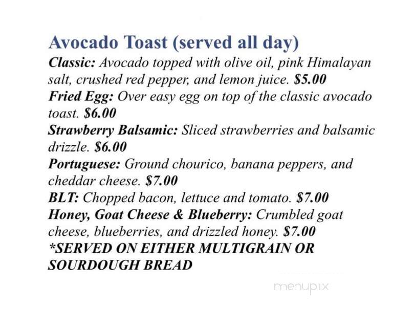 Java Shack - North Dartmouth, MA menu_pic