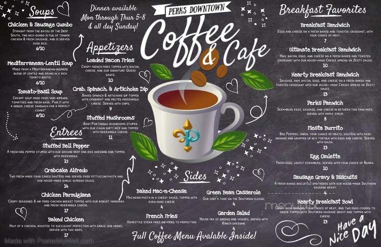 Perks Coffee Shop & Cafe - Gulfport, MS menu_pic