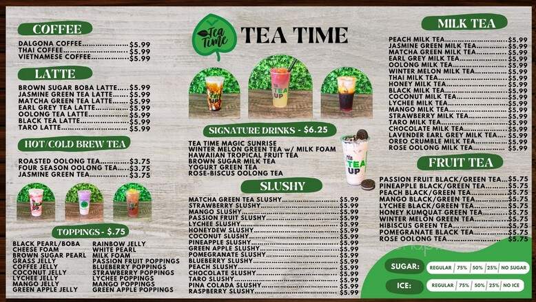 Tea Time - Woodstock, GA menu_pic