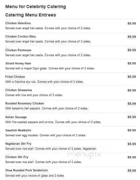 Celebrity Catering - Troy, MI menu_pic