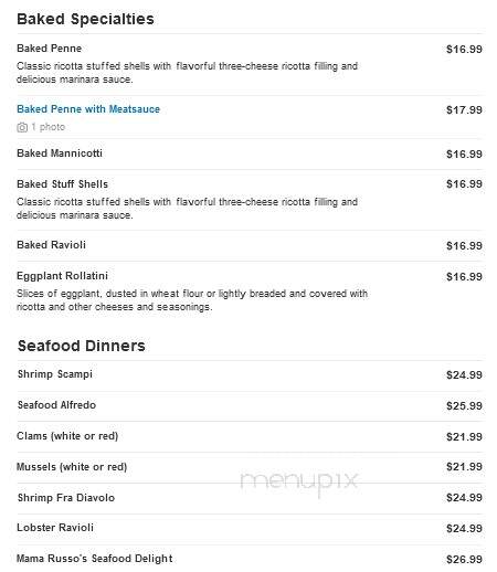 Mama Russo's Pizzeria - Feasterville-Trevose, PA menu_pic