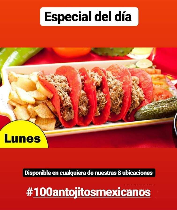 100% Antojitos Mexicanos - Harlingen, TX menu_pic