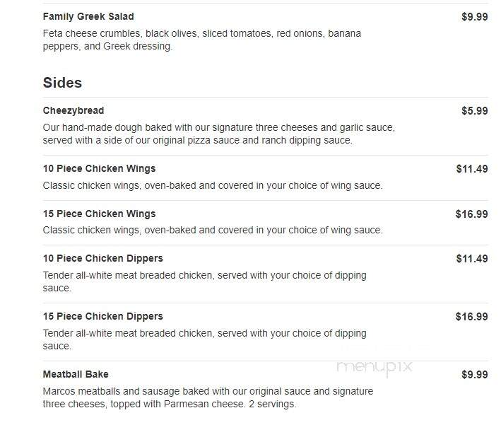 Marcos - Simpsonville, SC menu_pic