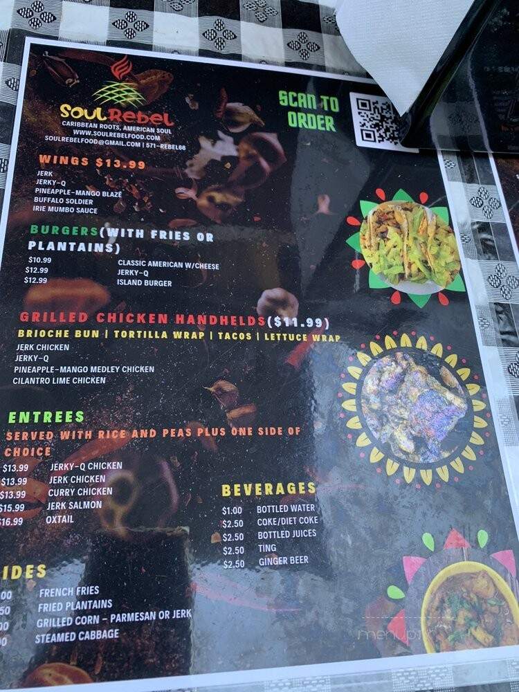 Soul Rebel - Lorton, VA menu_pic