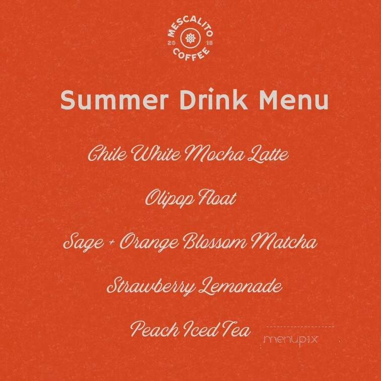 Mescalito Coffee - Brenham, TX menu_pic