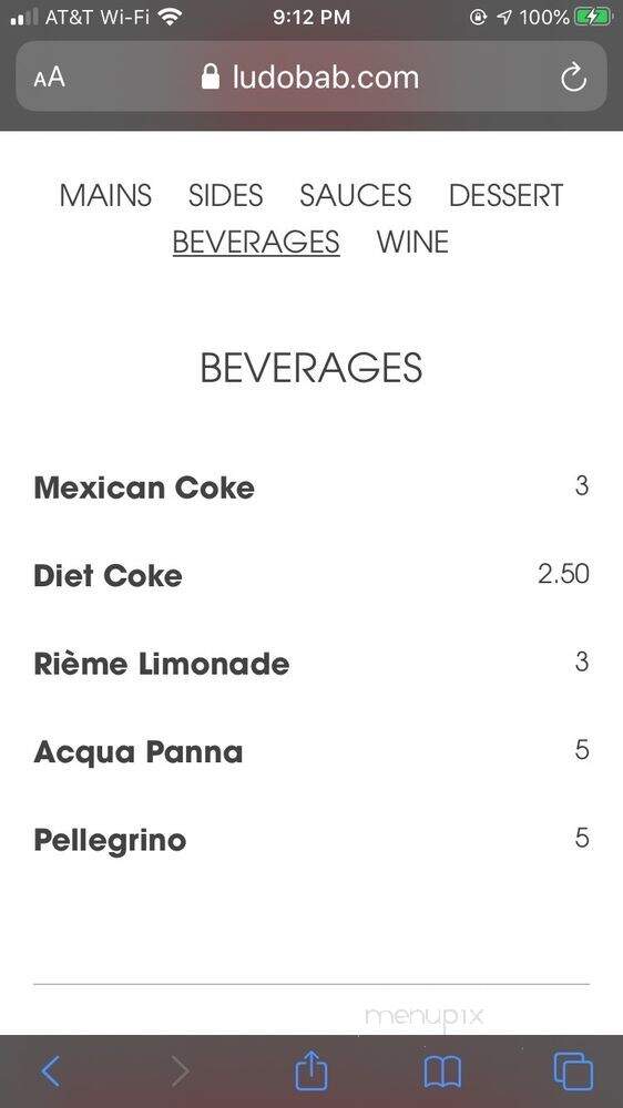 Ludobab - Los Angeles, CA menu_pic
