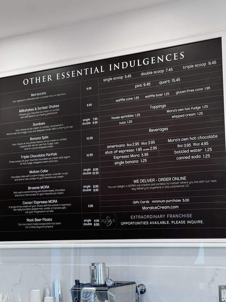 Mora Iced Creamery - Las Vegas, NV menu_pic
