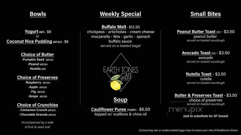 Earth Tones Cafe - Denton, MD