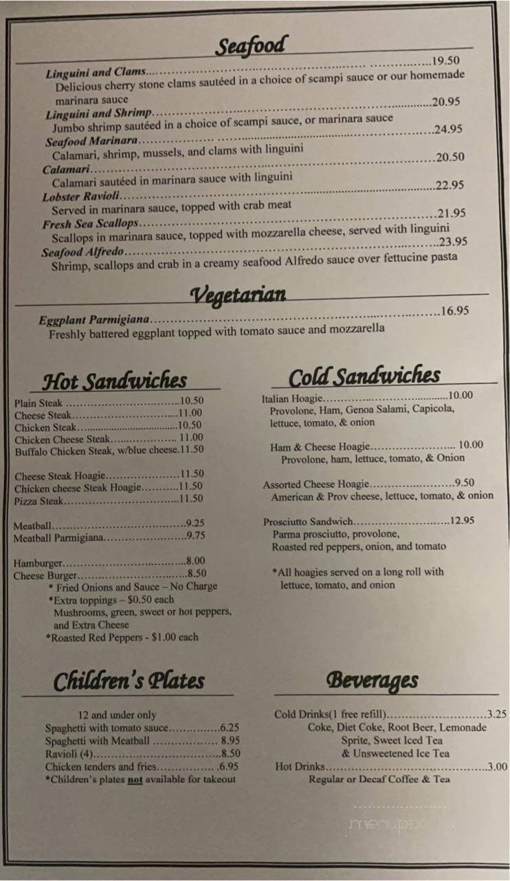 Armando's Restaurant Bar and Grill - Gilbertsville, PA menu_pic