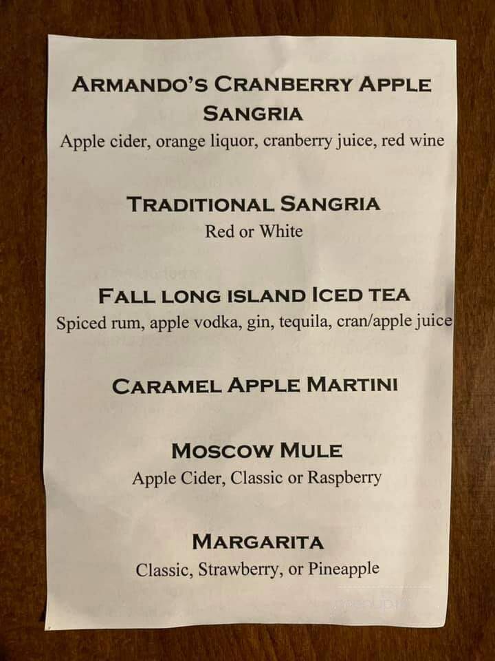Armando's Restaurant Bar and Grill - Gilbertsville, PA menu_pic