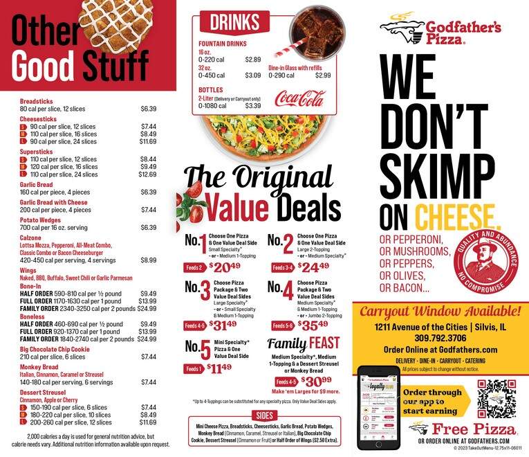 Godfather's Pizza - Silvis, IL menu_pic