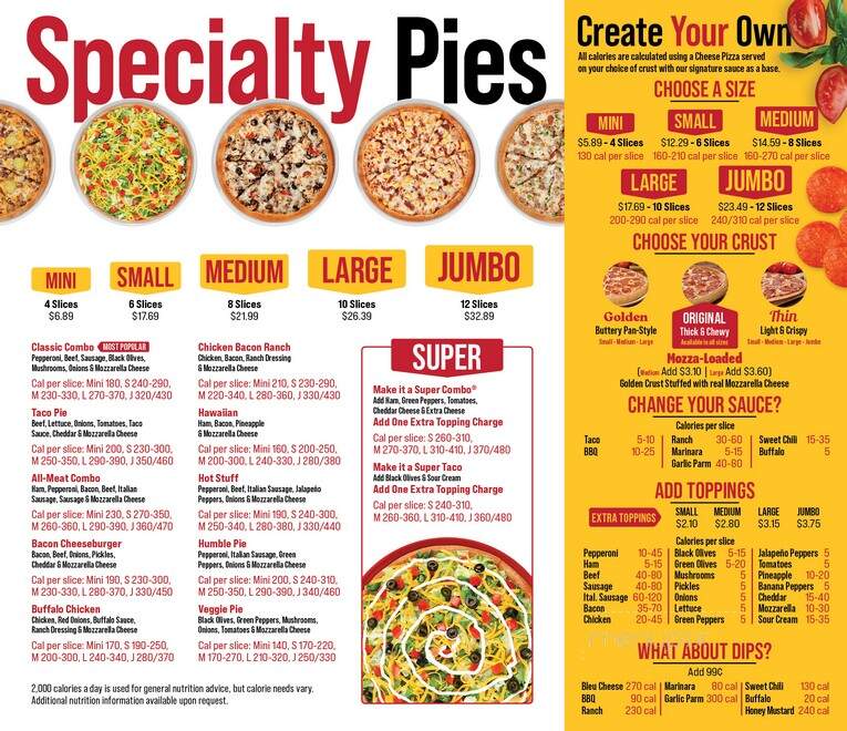 Godfather's Pizza - Silvis, IL menu_pic