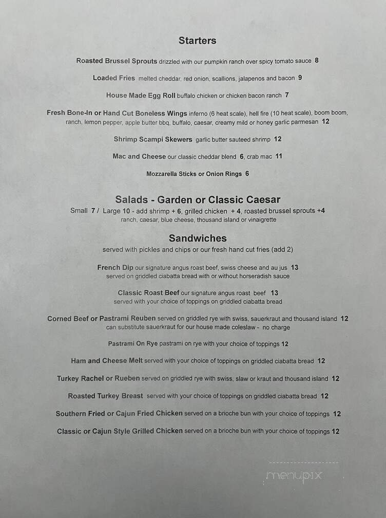 Whistler's American Bistro - Ashland, PA menu_pic