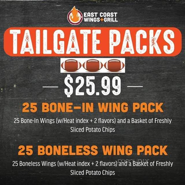 East Coast Wings + Grill - Florence, SC menu_pic