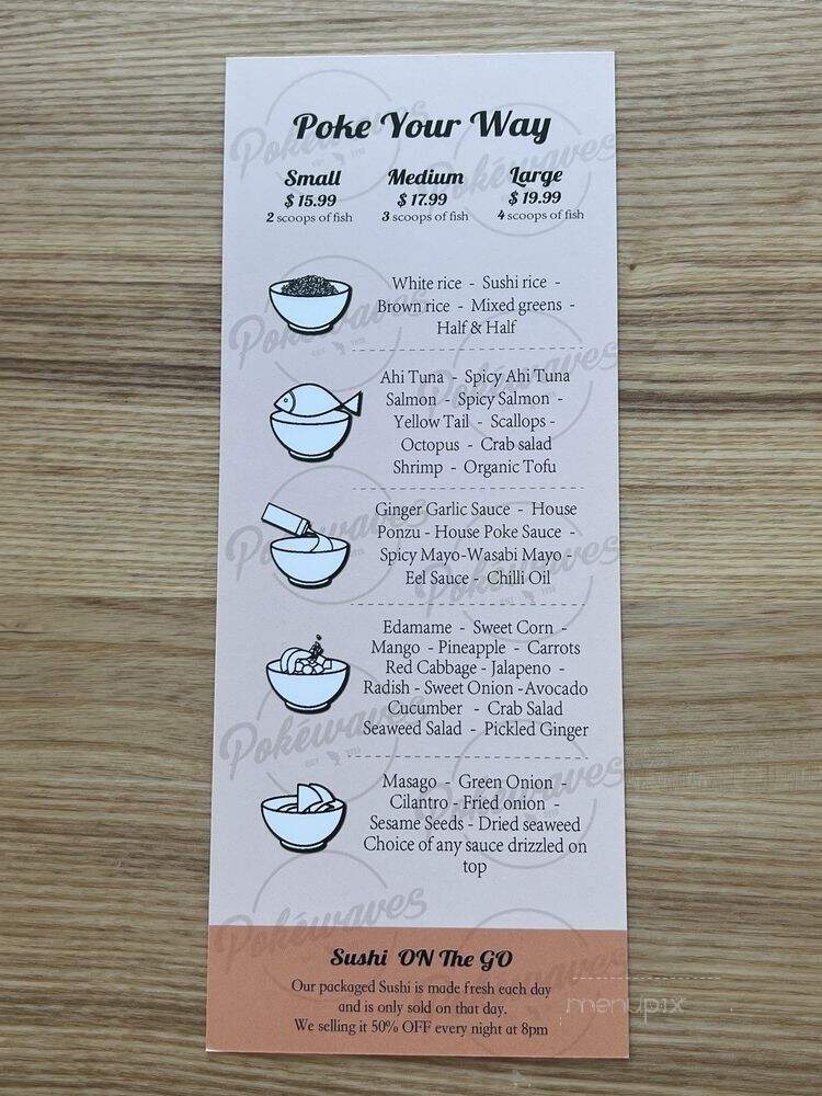 Pokewaves - Santa Barbara, CA menu_pic