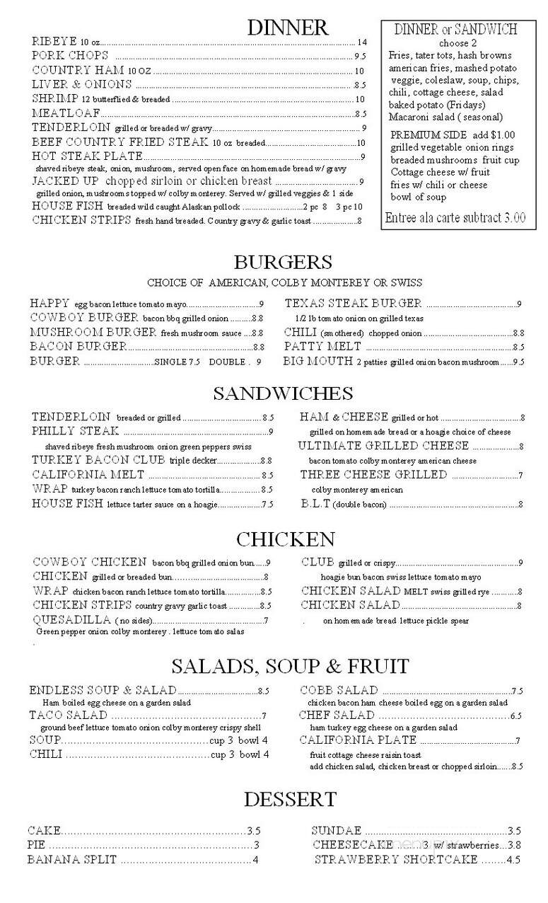 Happy Cooker - Elkhart, IN menu_pic