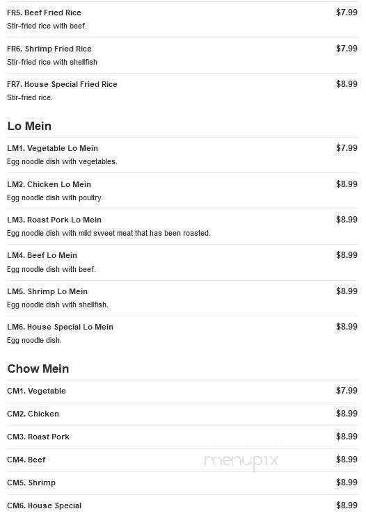 China Cafe II - California, MD menu_pic