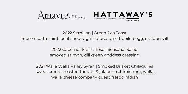 Amavi Cellars - Walla Walla, WA menu_pic