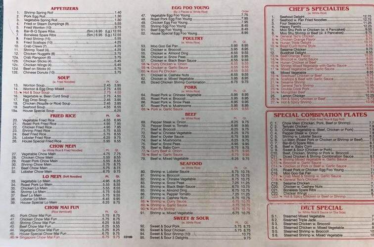 Chopstick Restaurant - Massillon, OH menu_pic