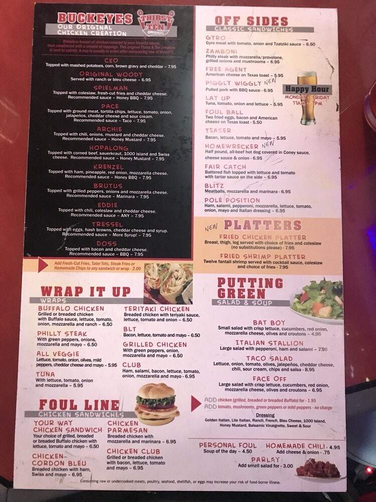 Thirst & Ten - Cleveland, OH menu_pic