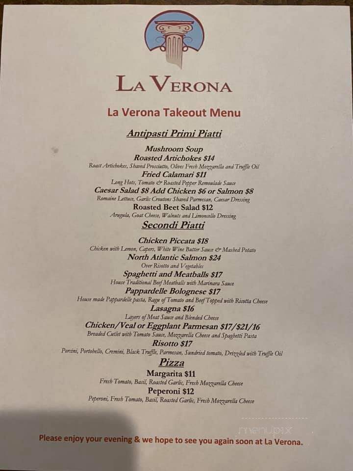 La Verona - Kennett Square, PA menu_pic