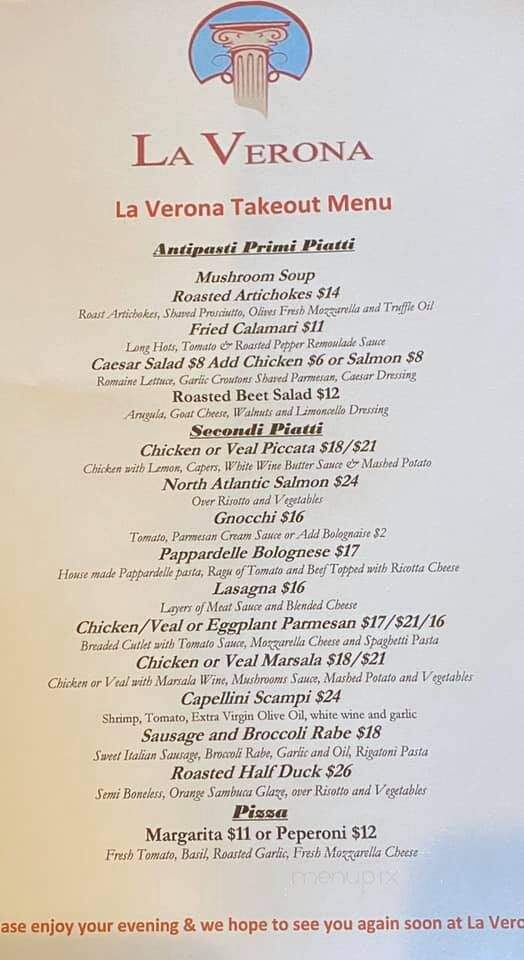 La Verona - Kennett Square, PA menu_pic