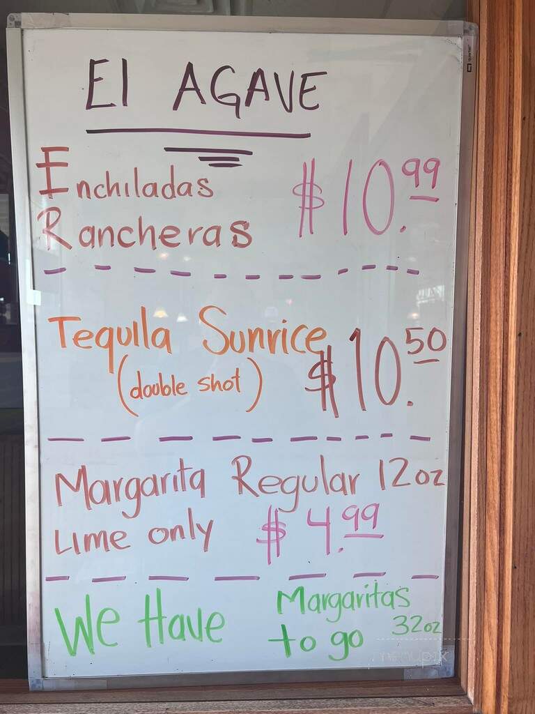 El Agave - Wentzville, MO menu_pic
