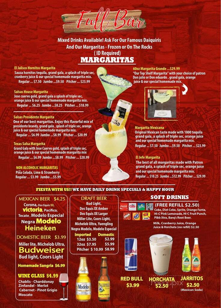 Salsas Mexican Restaurant - Palm Coast, FL menu_pic
