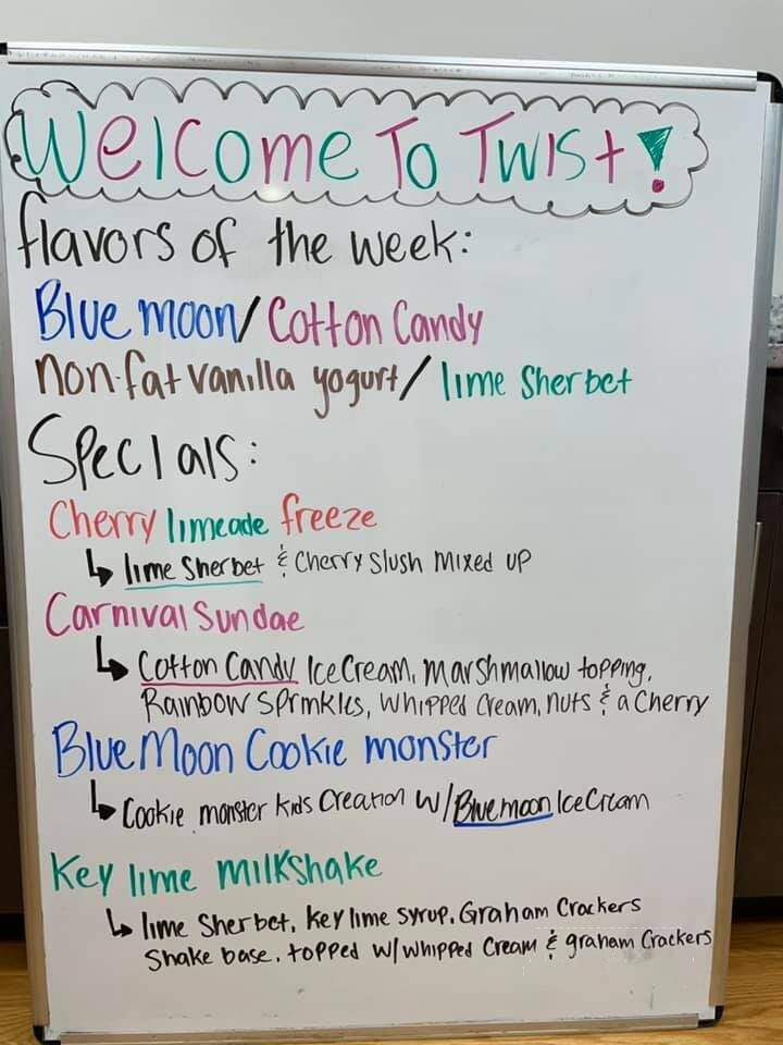 Twist Ice Cream Company - Liberty Township, OH menu_pic