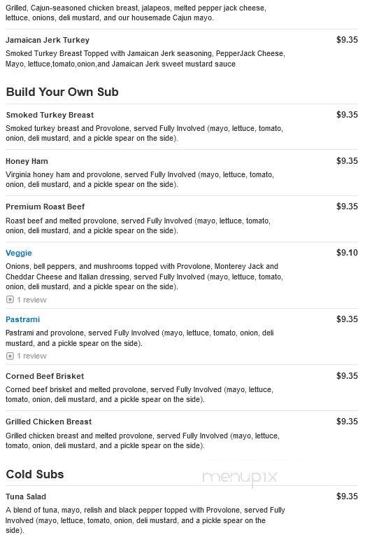 Firehouse Subs - Jacksonville, AR menu_pic