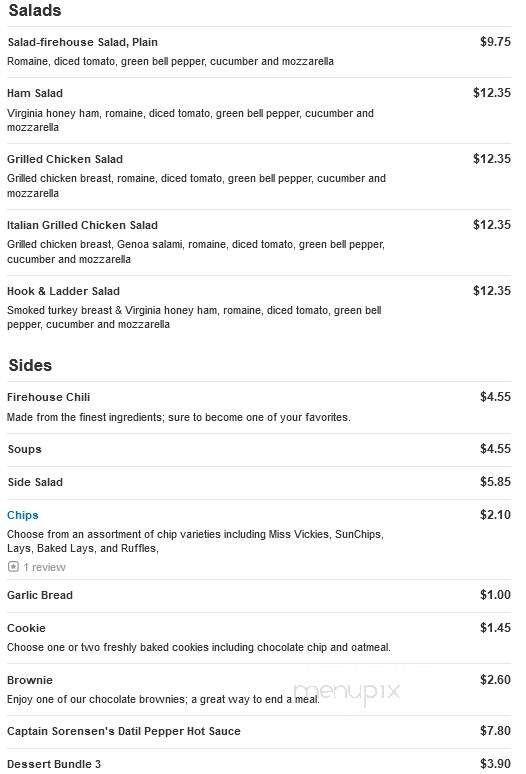 Firehouse Subs - Jacksonville, AR menu_pic