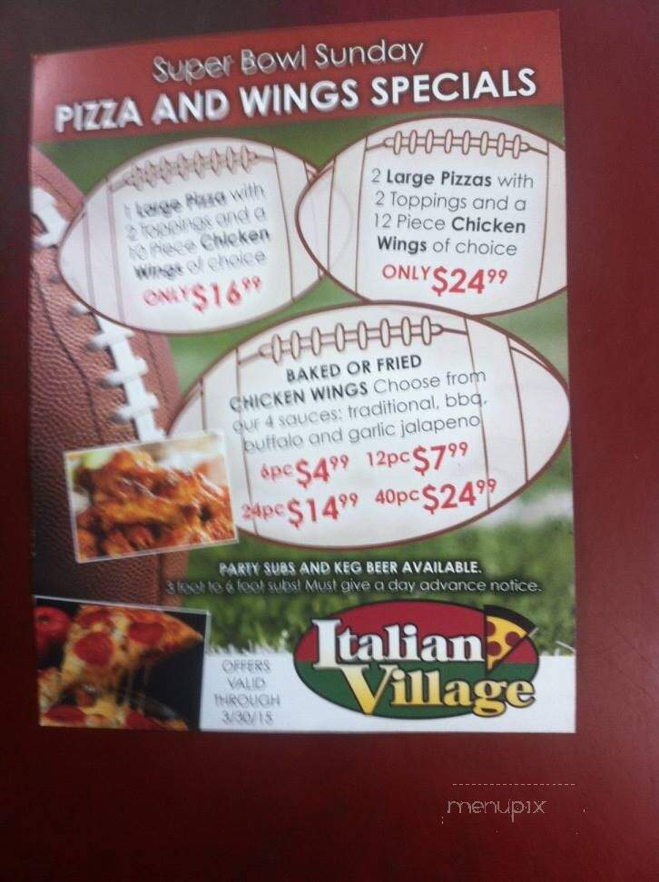 Italian Village Market - Columbiaville, MI menu_pic