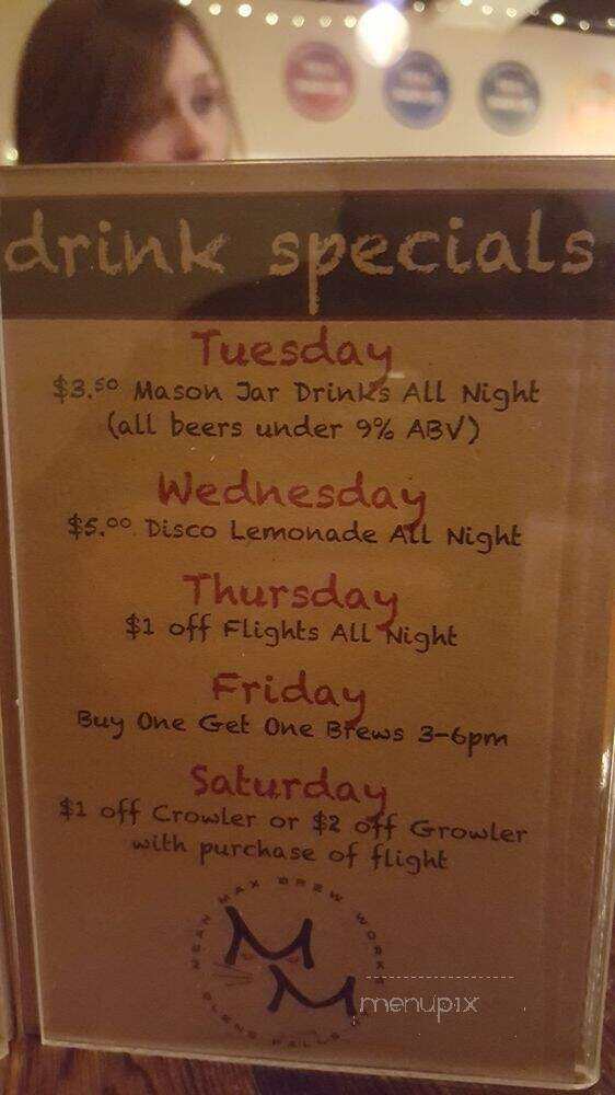 Mean Max Brew Works - Glens Falls, NY menu_pic