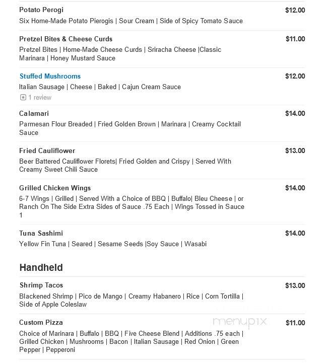 River Rock Restaurant - Crown Point, IN menu_pic