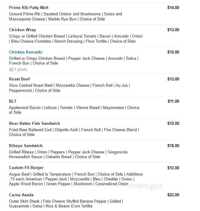 River Rock Restaurant - Crown Point, IN menu_pic