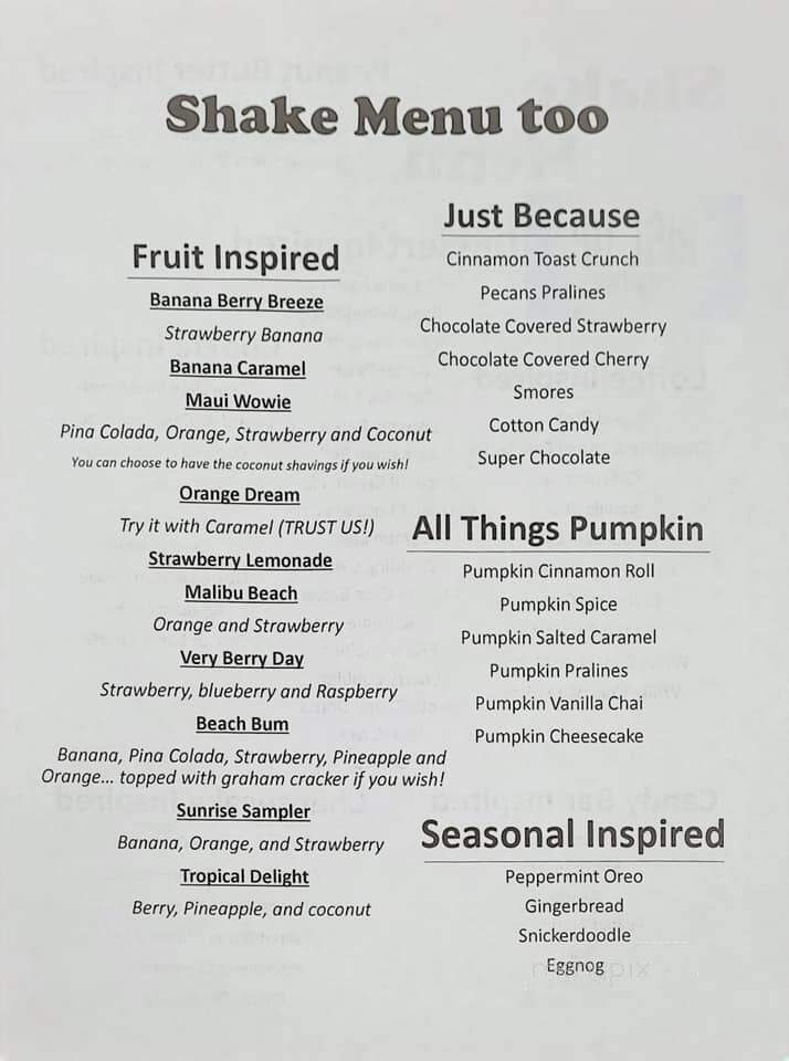Rise Up Nutrition - Columbia, TN menu_pic