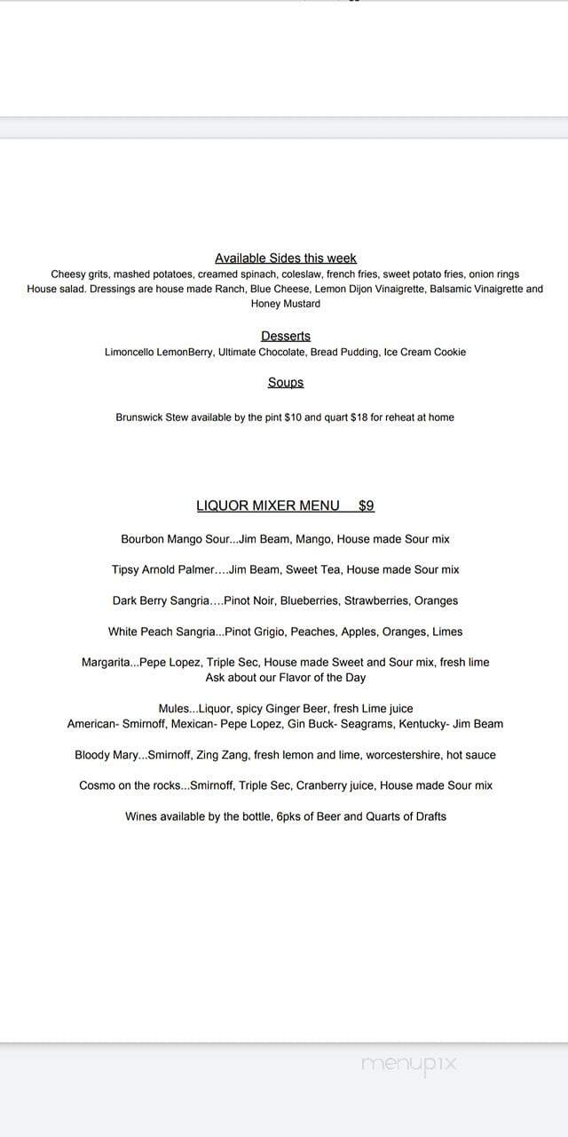 The Dahlia - Lynchburg, VA menu_pic