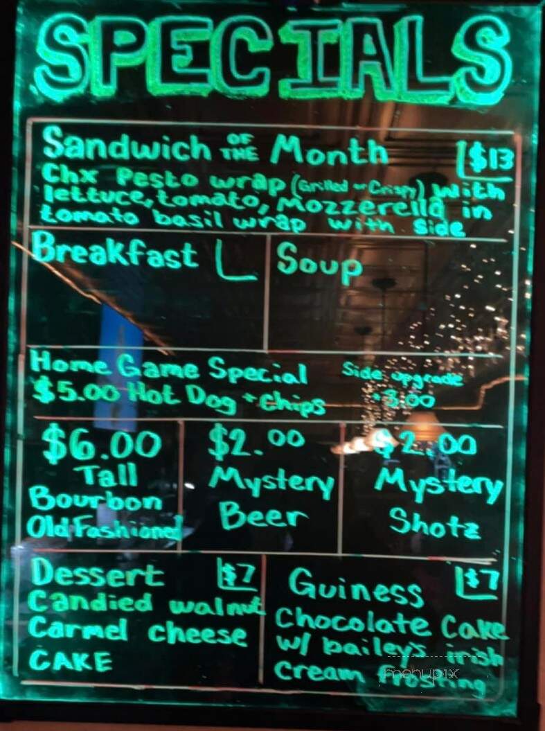 McBob's Pub & Grill - Milwaukee, WI menu_pic