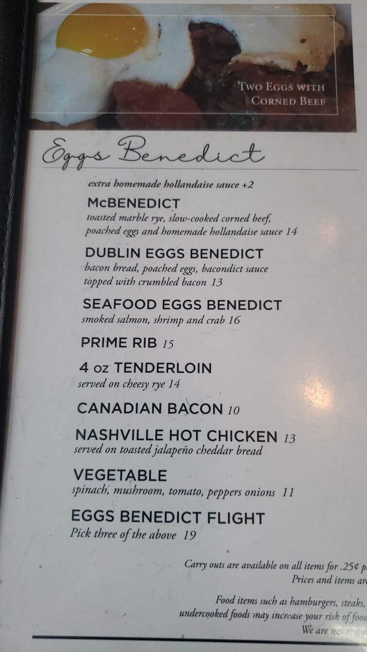 McBob's Pub & Grill - Milwaukee, WI menu_pic