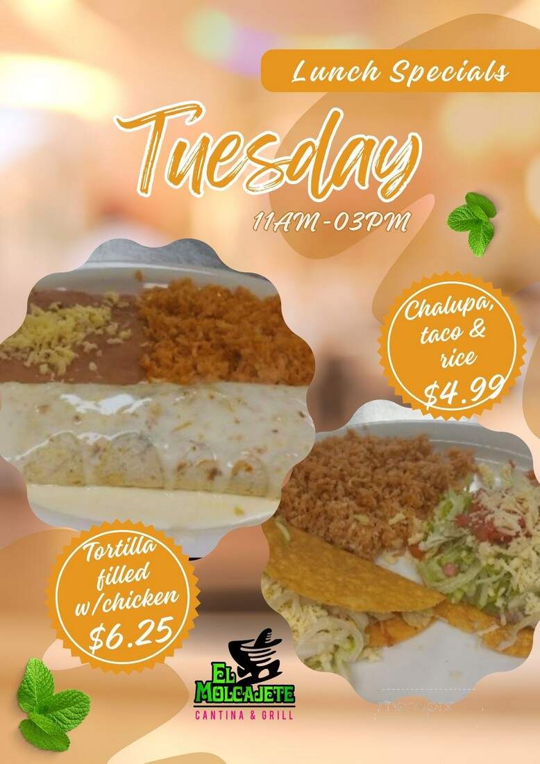 El Mexicano Restaurant - Duncan, SC menu_pic
