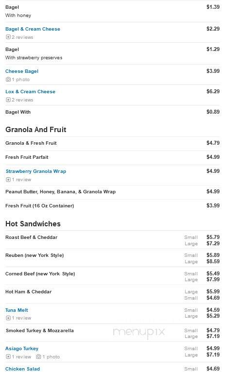 Star Bagel - Nashville, TN menu_pic