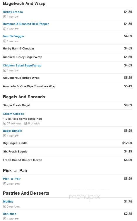 Star Bagel - Nashville, TN menu_pic