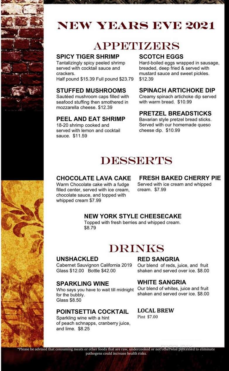 Trotters Tavern - Bowling Green, OH menu_pic