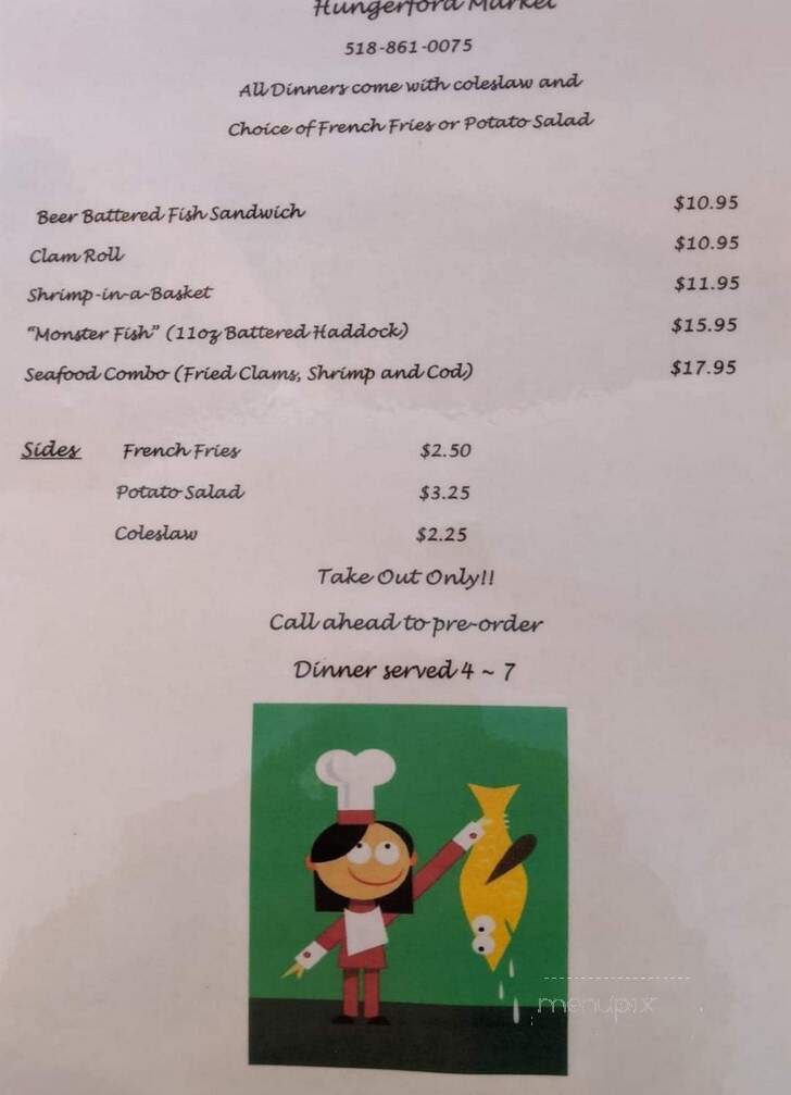 Hungerford Market - Altamont, NY menu_pic
